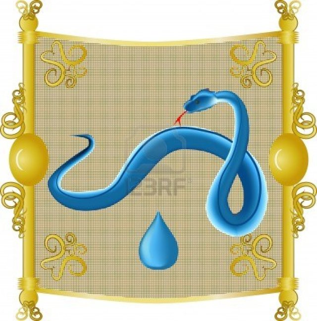 15528467-una-imagen-de-la-serpiente-el-agua-en-el-calendario-oriental