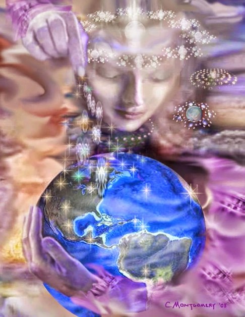 DAMA ABRAZANDO LA TIERRA