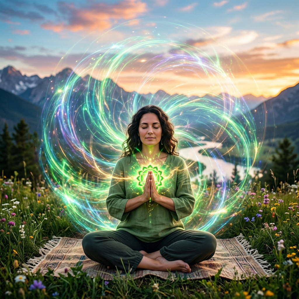 Heart chakra emitting strong electromagnetic field